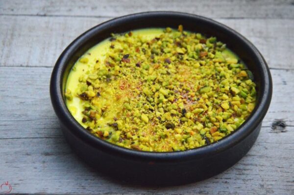 creme brûlé pistacchio e mandorla
